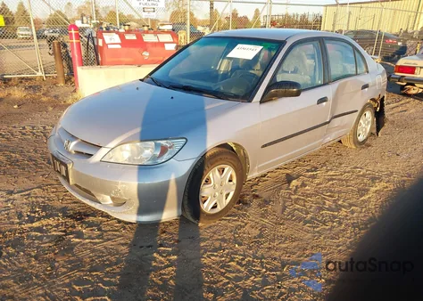 2005 Honda Civic Vp from USA, damaged, VIN 1HGES16385L008281